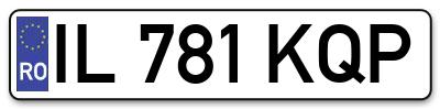Placuta inmatriculare numar auto  IL-781-KQP, IL 781 KQP, IL781KQP