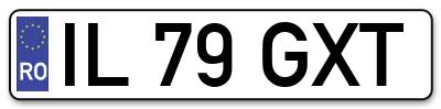 Placuta inmatriculare numar auto  IL-79-GXT, IL 79 GXT, IL79GXT