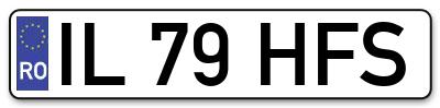 Placuta inmatriculare numar auto  IL-79-HFS, IL 79 HFS, IL79HFS