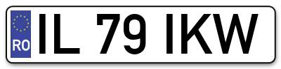 Placuta inmatriculare numar auto  IL-79-IKW, IL 79 IKW, IL79IKW