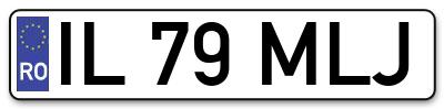 Placuta inmatriculare numar auto  IL-79-MLJ, IL 79 MLJ, IL79MLJ
