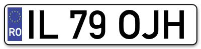 Placuta inmatriculare numar auto  IL-79-OJH, IL 79 OJH, IL79OJH