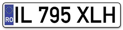 Placuta inmatriculare numar auto  IL-795-XLH, IL 795 XLH, IL795XLH