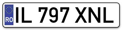Placuta inmatriculare numar auto  IL-797-XNL, IL 797 XNL, IL797XNL