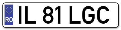 Placuta inmatriculare numar auto  IL-81-LGC, IL 81 LGC, IL81LGC