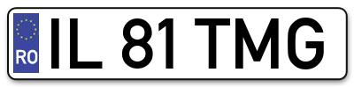 Placuta inmatriculare numar auto  IL-81-TMG, IL 81 TMG, IL81TMG
