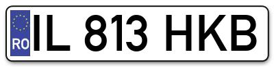 Placuta inmatriculare numar auto  IL-813-HKB, IL 813 HKB, IL813HKB