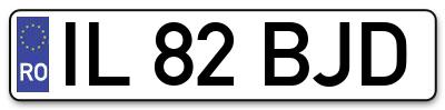 Placuta inmatriculare numar auto  IL-82-BJD, IL 82 BJD, IL82BJD
