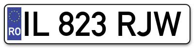 Placuta inmatriculare numar auto  IL-823-RJW, IL 823 RJW, IL823RJW