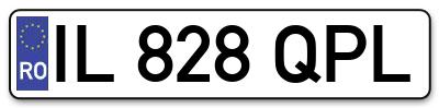 Placuta inmatriculare numar auto  IL-828-QPL, IL 828 QPL, IL828QPL