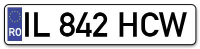 Placuta inmatriculare numar auto  IL-842-HCW, IL 842 HCW, IL842HCW