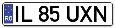 Placuta inmatriculare numar auto  IL-85-UXN, IL 85 UXN, IL85UXN