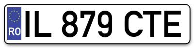 Placuta inmatriculare numar auto  IL-879-CTE, IL 879 CTE, IL879CTE