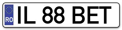 Placuta inmatriculare numar auto  IL-88-BET, IL 88 BET, IL88BET