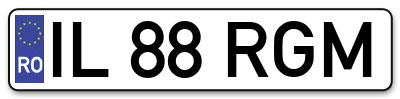 Placuta inmatriculare numar auto  IL-88-RGM, IL 88 RGM, IL88RGM