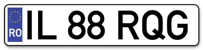 Placuta inmatriculare numar auto  IL-88-RQG, IL 88 RQG, IL88RQG