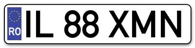Placuta inmatriculare numar auto  IL-88-XMN, IL 88 XMN, IL88XMN