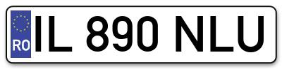Placuta inmatriculare numar auto  IL-890-NLU, IL 890 NLU, IL890NLU