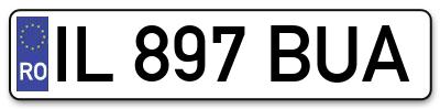 Placuta inmatriculare numar auto  IL-897-BUA, IL 897 BUA, IL897BUA