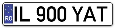 Placuta inmatriculare numar auto  IL-900-YAT, IL 900 YAT, IL900YAT