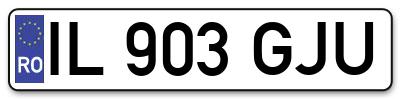 Placuta inmatriculare numar auto  IL-903-GJU, IL 903 GJU, IL903GJU