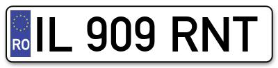 Placuta inmatriculare numar auto  IL-909-RNT, IL 909 RNT, IL909RNT