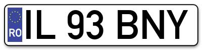 Placuta inmatriculare numar auto  IL-93-BNY, IL 93 BNY, IL93BNY