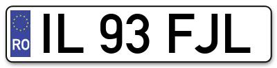 Placuta inmatriculare numar auto  IL-93-FJL, IL 93 FJL, IL93FJL