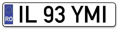 Placuta inmatriculare numar auto  IL-93-YMI, IL 93 YMI, IL93YMI