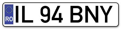 Placuta inmatriculare numar auto  IL-94-BNY, IL 94 BNY, IL94BNY