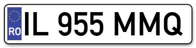 Placuta inmatriculare numar auto  IL-955-MMQ, IL 955 MMQ, IL955MMQ