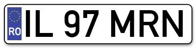 Placuta inmatriculare numar auto  IL-97-MRN, IL 97 MRN, IL97MRN