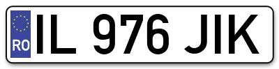 Placuta inmatriculare numar auto  IL-976-JIK, IL 976 JIK, IL976JIK
