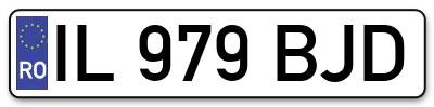 Placuta inmatriculare numar auto  IL-979-BJD, IL 979 BJD, IL979BJD