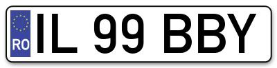 Placuta inmatriculare numar auto  IL-99-BBY, IL 99 BBY, IL99BBY