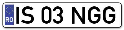 Placuta inmatriculare numar auto  IS-03-NGG, IS 03 NGG, IS03NGG
