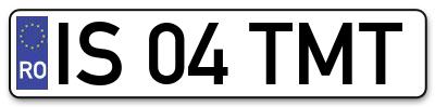 Placuta inmatriculare numar auto  IS-04-TMT, IS 04 TMT, IS04TMT