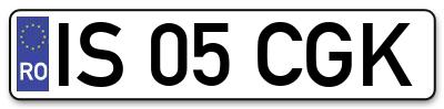 Placuta inmatriculare numar auto  IS-05-CGK, IS 05 CGK, IS05CGK