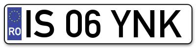 Placuta inmatriculare numar auto  IS-06-YNK, IS 06 YNK, IS06YNK