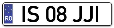 Placuta inmatriculare numar auto  IS-08-JJI, IS 08 JJI, IS08JJI