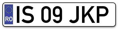 Placuta inmatriculare numar auto  IS-09-JKP, IS 09 JKP, IS09JKP