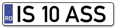 Placuta inmatriculare numar auto  IS-10-ASS, IS 10 ASS, IS10ASS