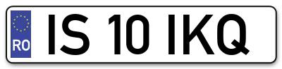 Placuta inmatriculare numar auto  IS-10-IKQ, IS 10 IKQ, IS10IKQ