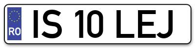 Placuta inmatriculare numar auto  IS-10-LEJ, IS 10 LEJ, IS10LEJ