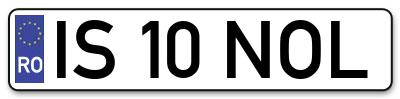 Placuta inmatriculare numar auto  IS-10-NOL, IS 10 NOL, IS10NOL