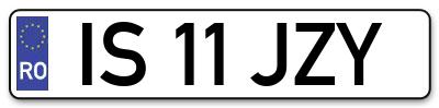 Placuta inmatriculare numar auto  IS-11-JZY, IS 11 JZY, IS11JZY