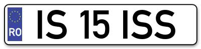 Placuta inmatriculare numar auto  IS-15-ISS, IS 15 ISS, IS15ISS