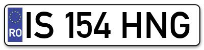 Placuta inmatriculare numar auto  IS-154-HNG, IS 154 HNG, IS154HNG