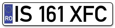 Placuta inmatriculare numar auto  IS-161-XFC, IS 161 XFC, IS161XFC