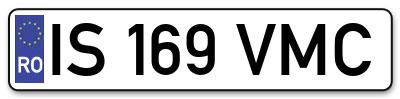 Placuta inmatriculare numar auto  IS-169-VMC, IS 169 VMC, IS169VMC